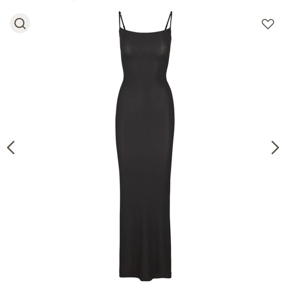 Skims long slip black dress soft lounge collection - Picture 1 of 1
